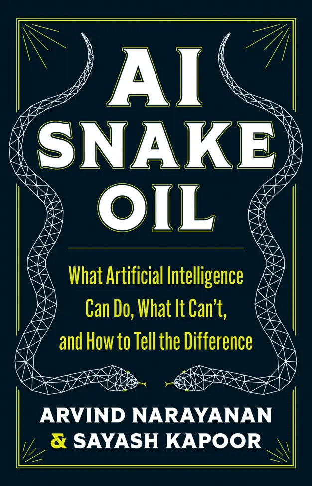 Book Cover: "AI Snake Oil".