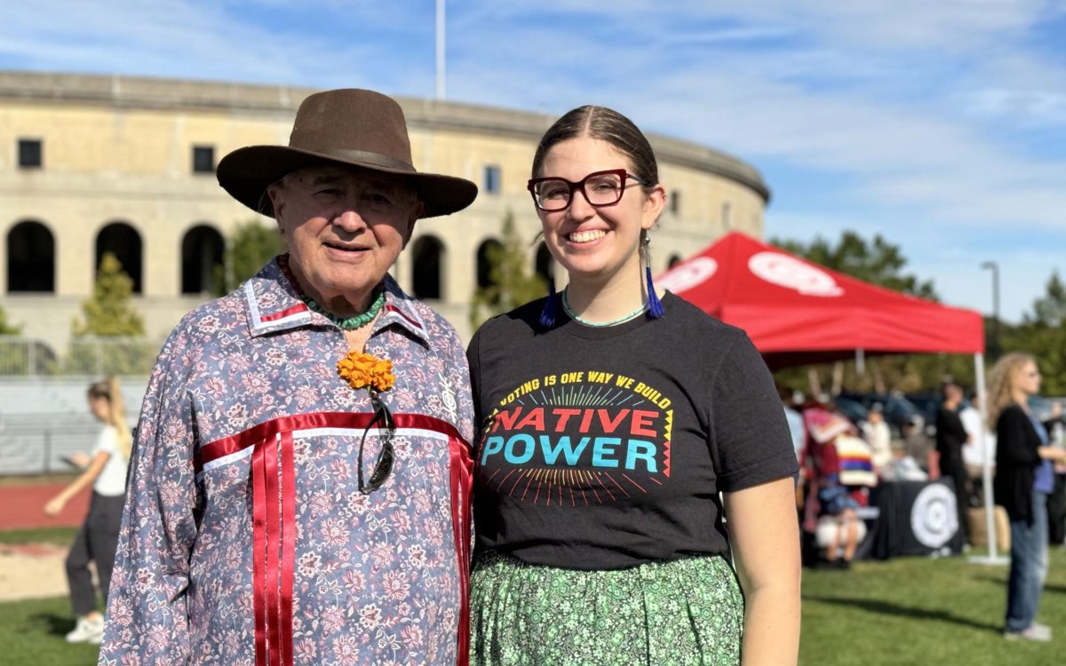 Renowned American Indian scholar Tink Tinker joined his great niece, Lena Tinker '25,