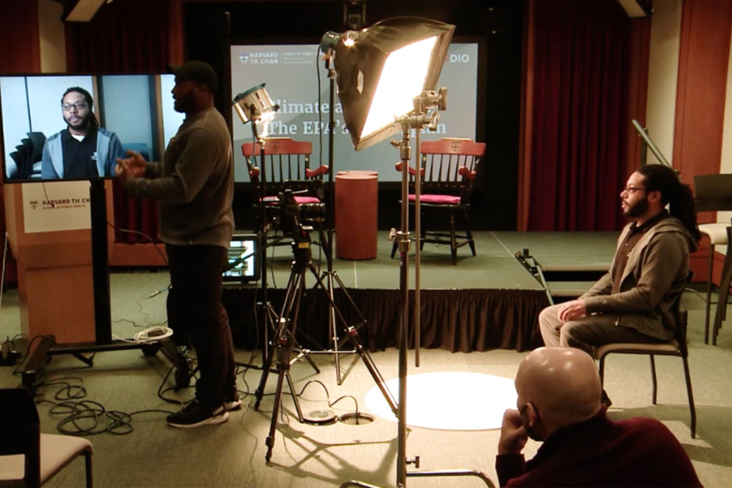 The Lighting for Diverse Skin Tones project holding an in-person lighting master class for Harvard media professionals. 