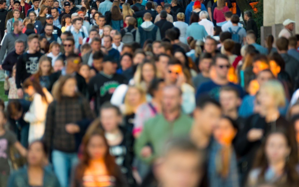 crowded street with people