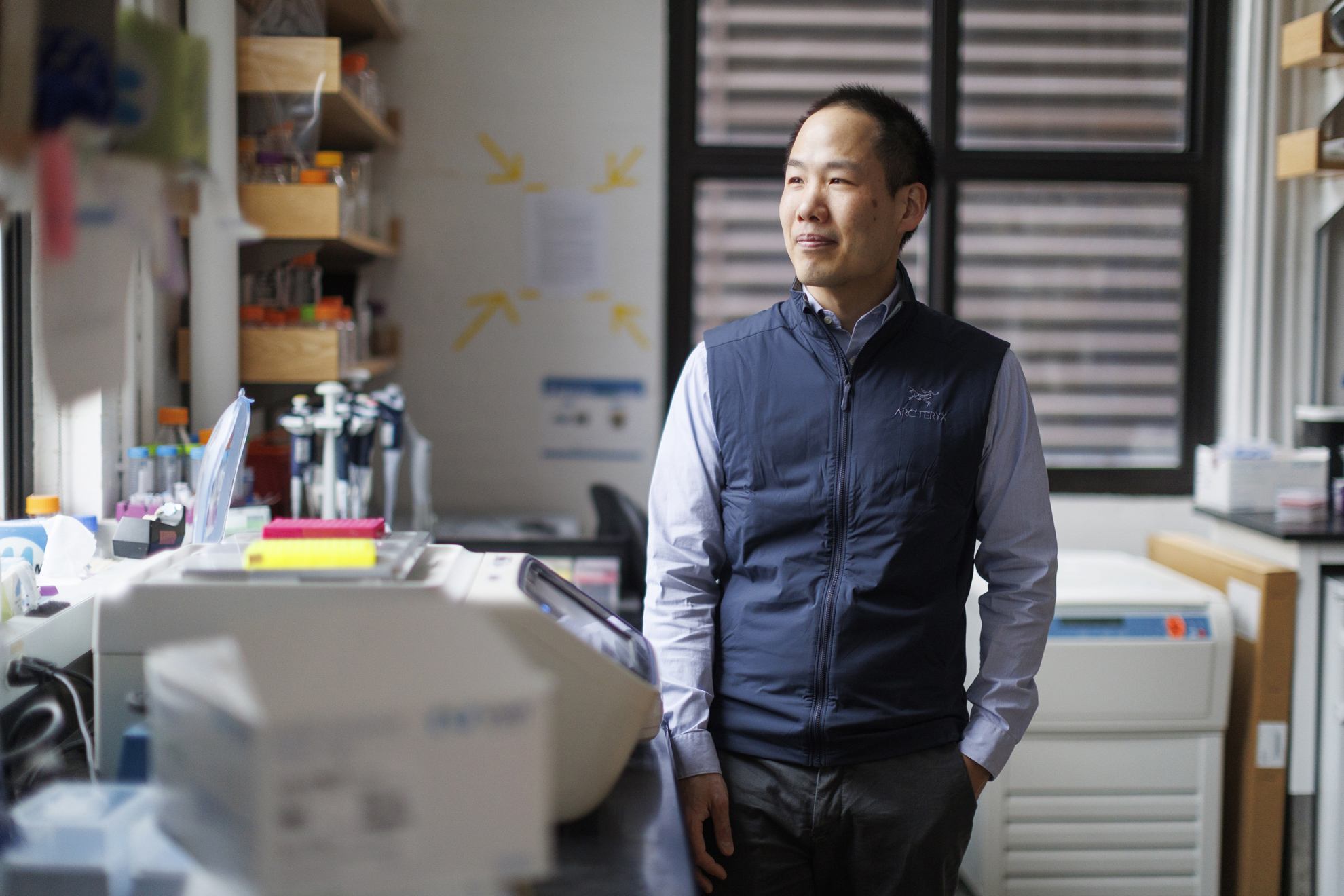 Brian Liau in Converse Laboratories at Harvard University. 