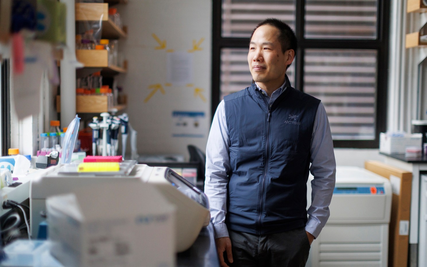 Brian Liau in Converse Laboratories at Harvard University.