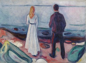 Edvard Munch, Two Human Beings (The Lonely Ones), 1906–8.