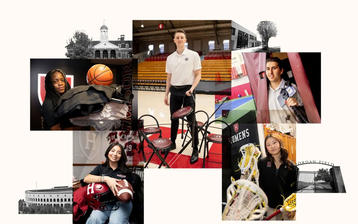 Photo montage of student team managers.