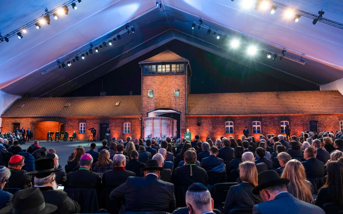 Ceremony marking the 80th anniversary of the liberation of Auschwitz.