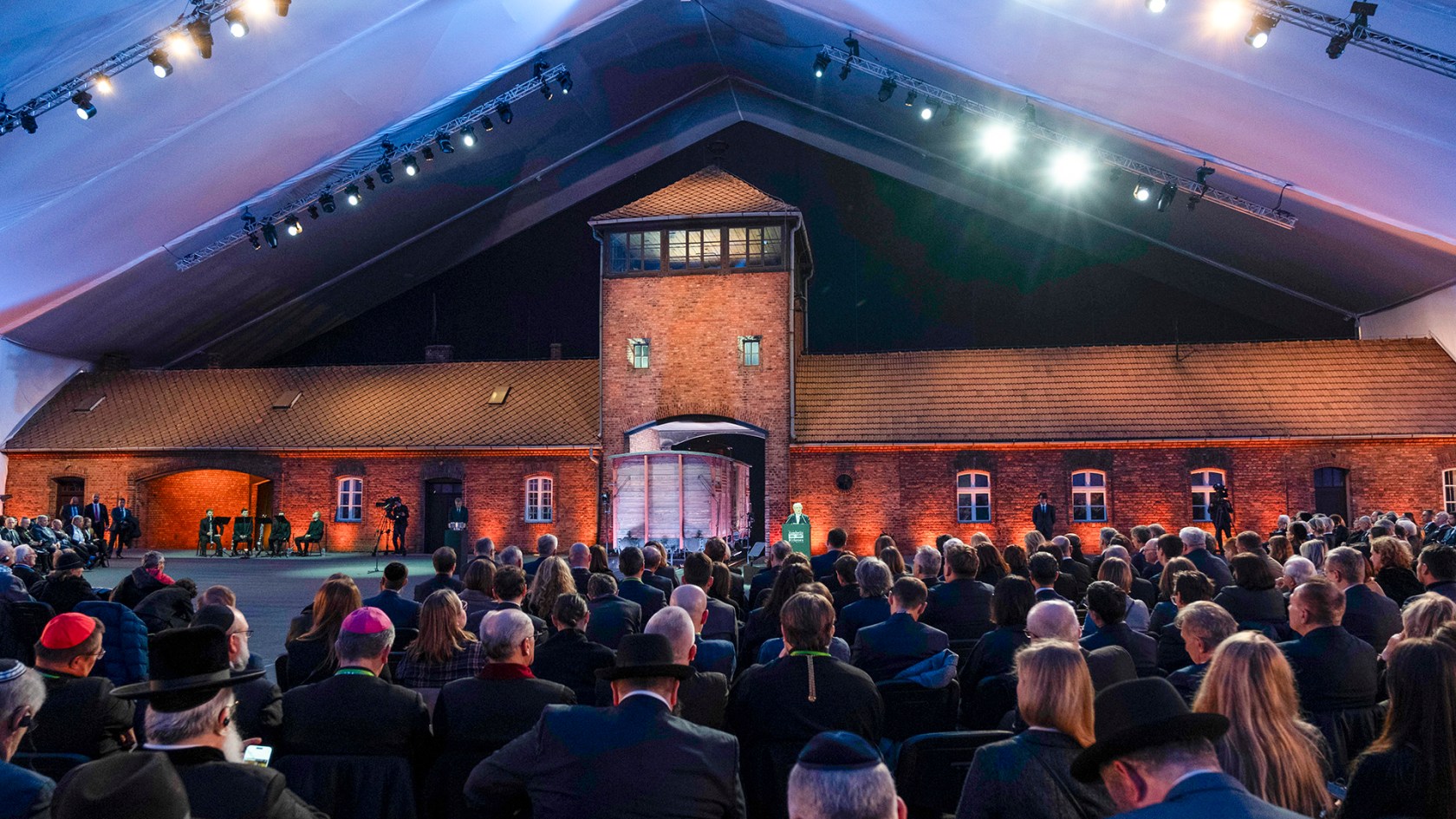 Ceremony marking the 80th anniversary of the liberation of Auschwitz.