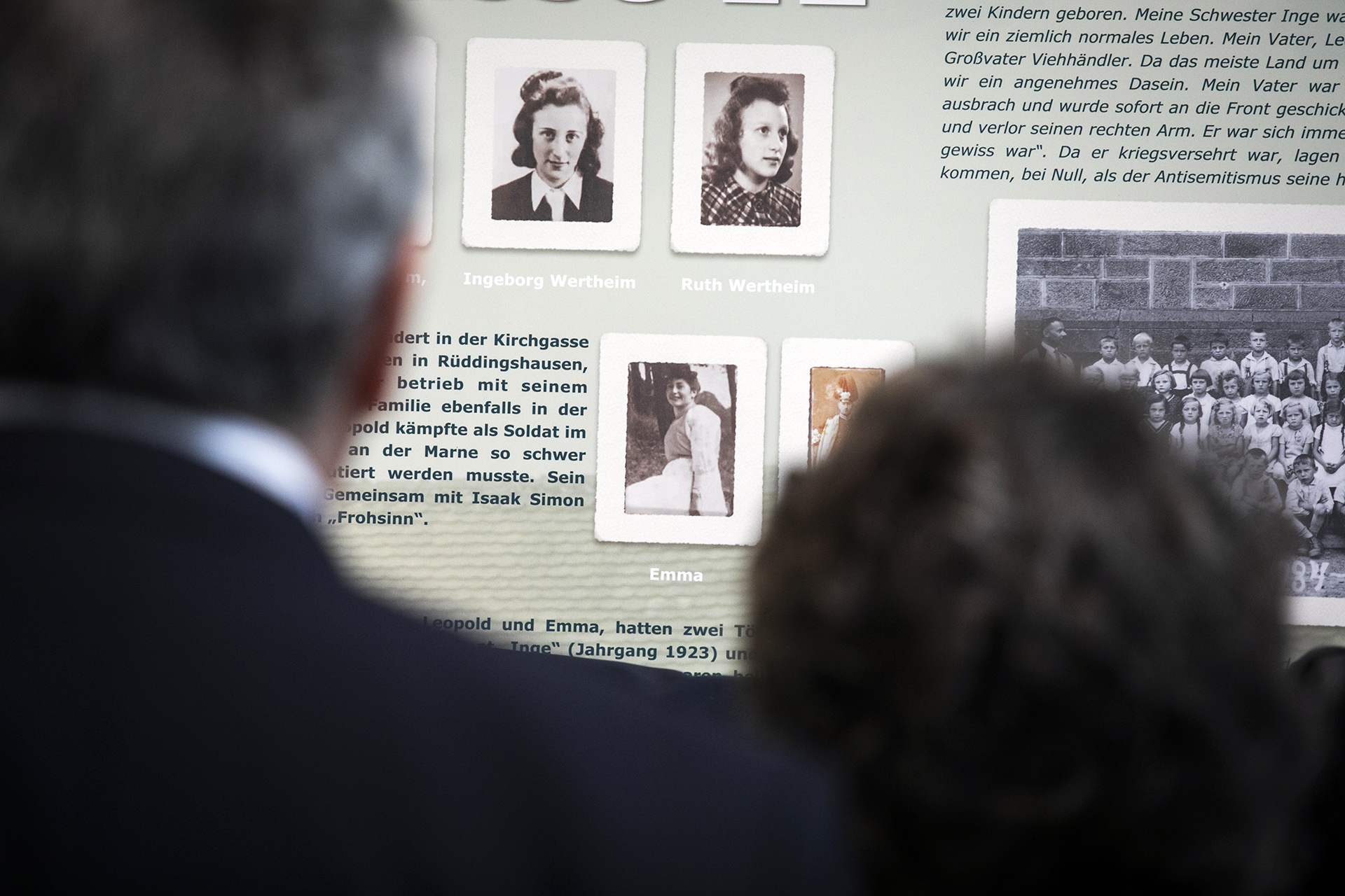 Photo of Ruth Wertheim as part of a holocaust commemoration display in Londorf, Germany.