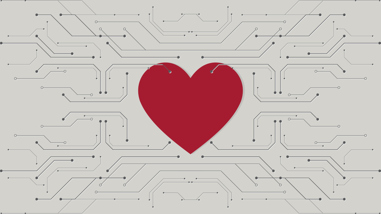 heart in a tech chip
