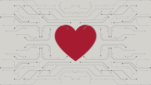 heart in a tech chip