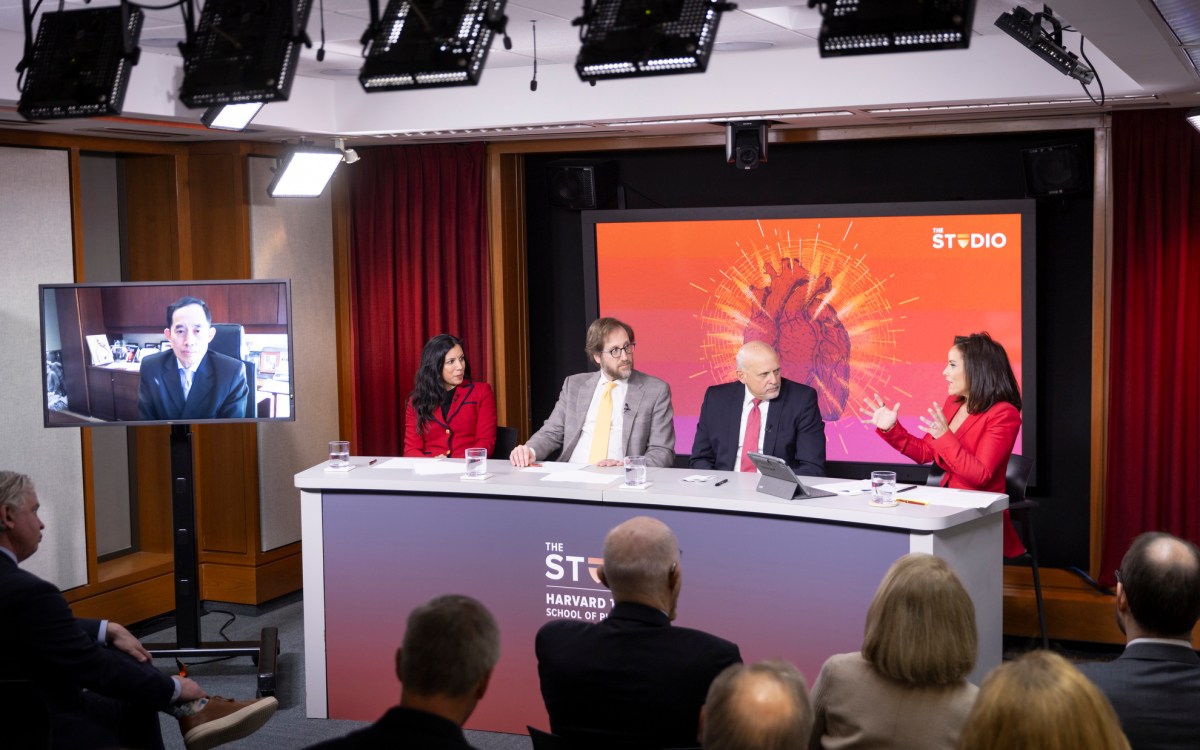 Joe Woo (from left), Ami Bhatt, Tommaso Danesi, Jorge Plutzky, and Melody Mendez in conversation.