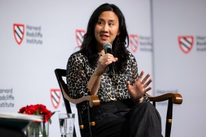 Celeste Ng speaking at Radcliffe