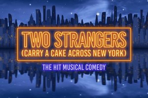 Billboard promotion for Two Stranges Carry a Cake Across New York.