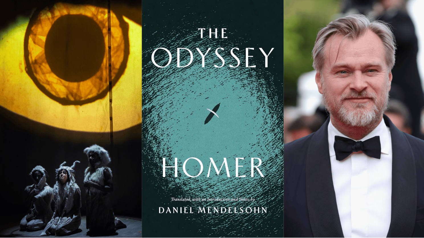 Collage of Odyssey adaptations from the A.R.T, Mendlesohn's new book, and Christoper Nolan.  