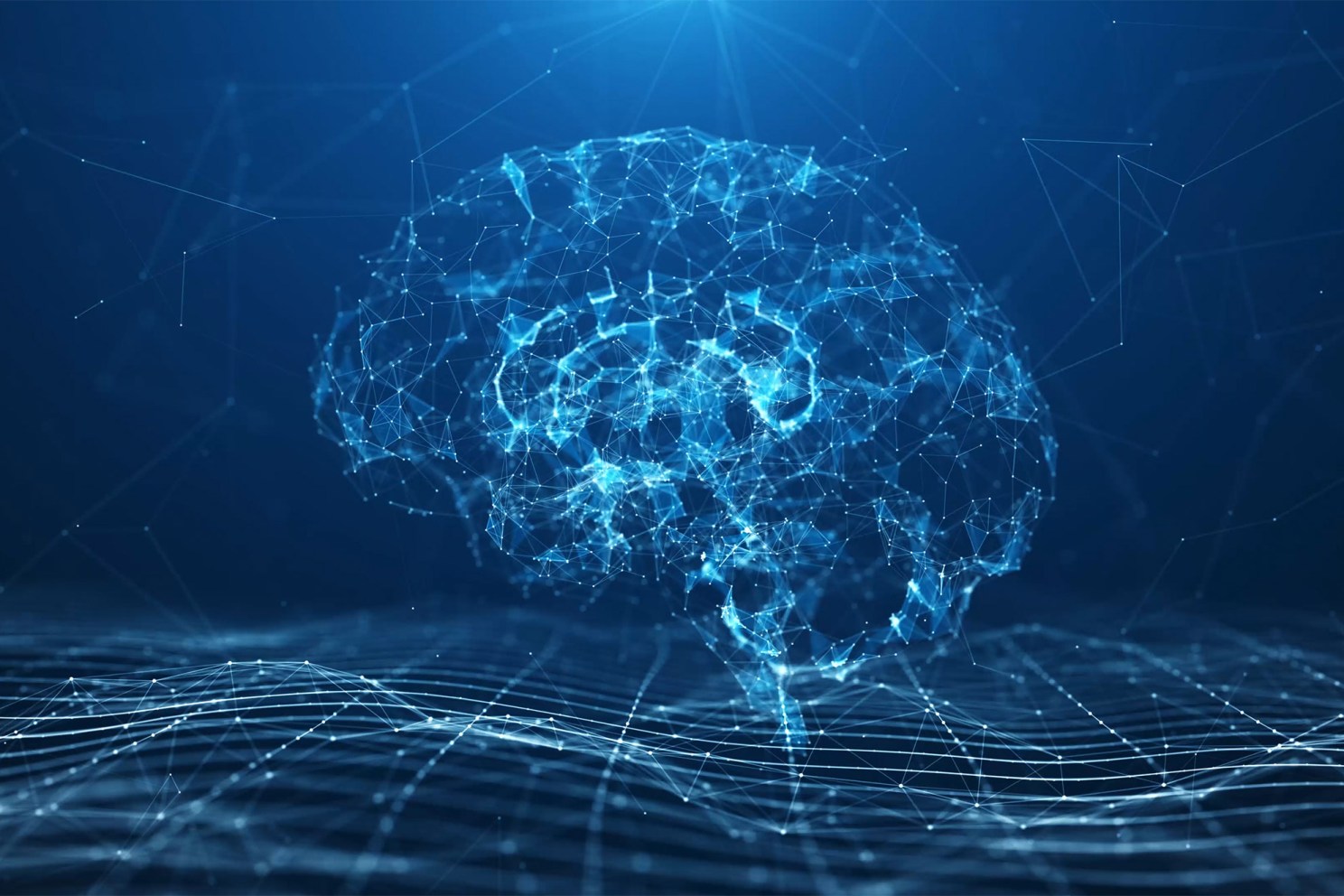 Illustration that reflect a brain, AI and science in general.