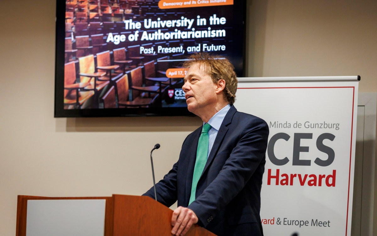 Sven Beckert makes introductory remarks.