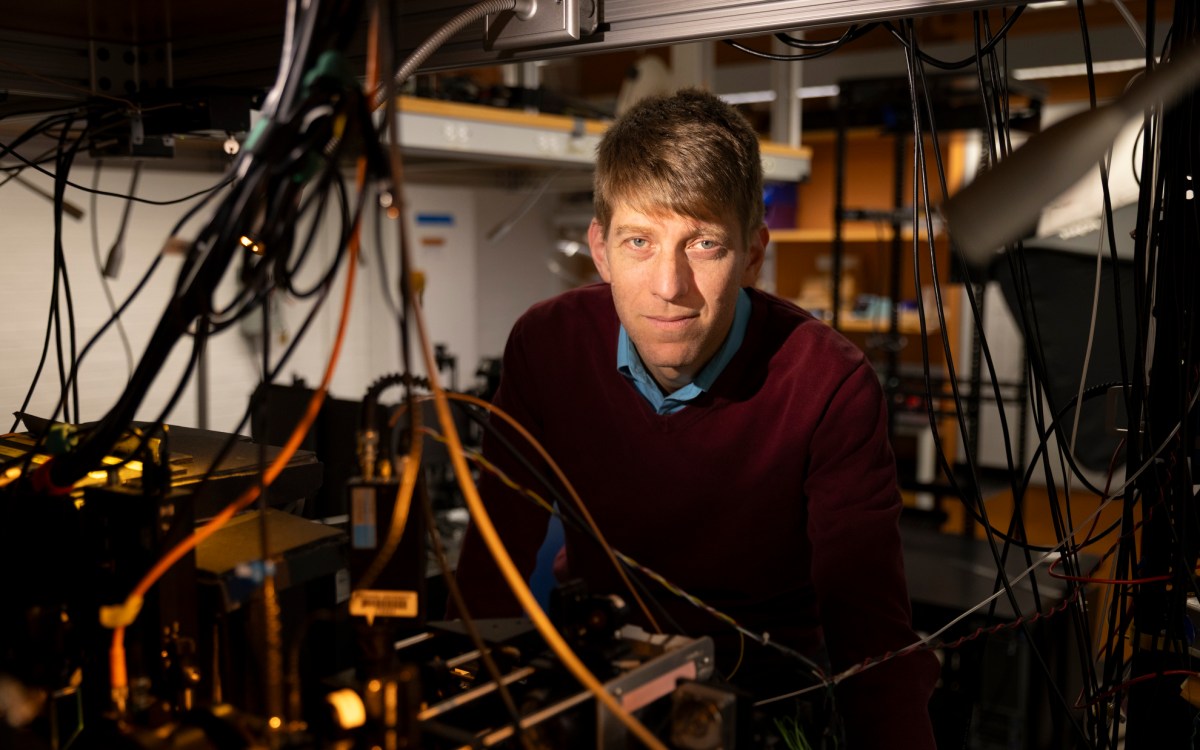 Adam Cohen in his lab.