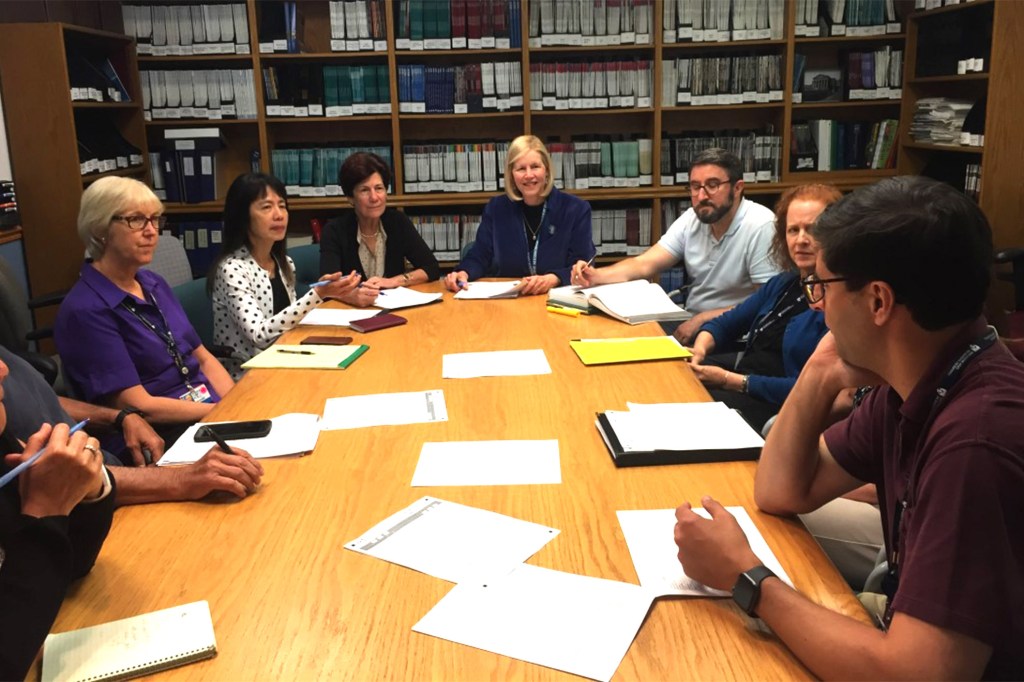 JoAnn Manson and other VITAL faculty and staff at a research team meeting at BWH.