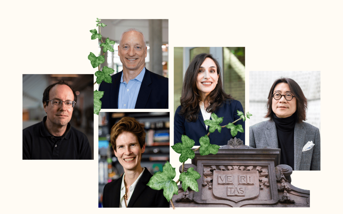 Collage of Harvard professors.