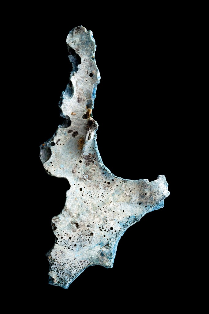 A plastic fragment. 