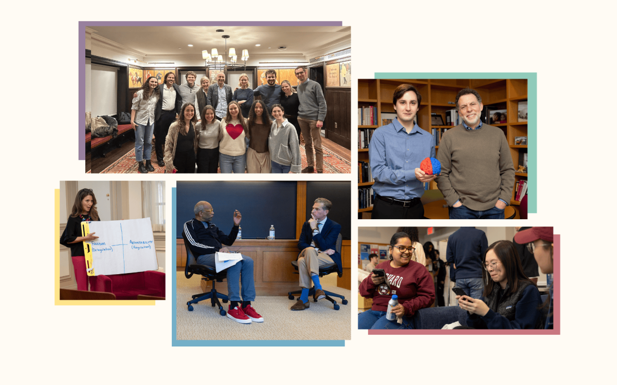 collage of students and professors participating in the President’s Building Bridges Fund