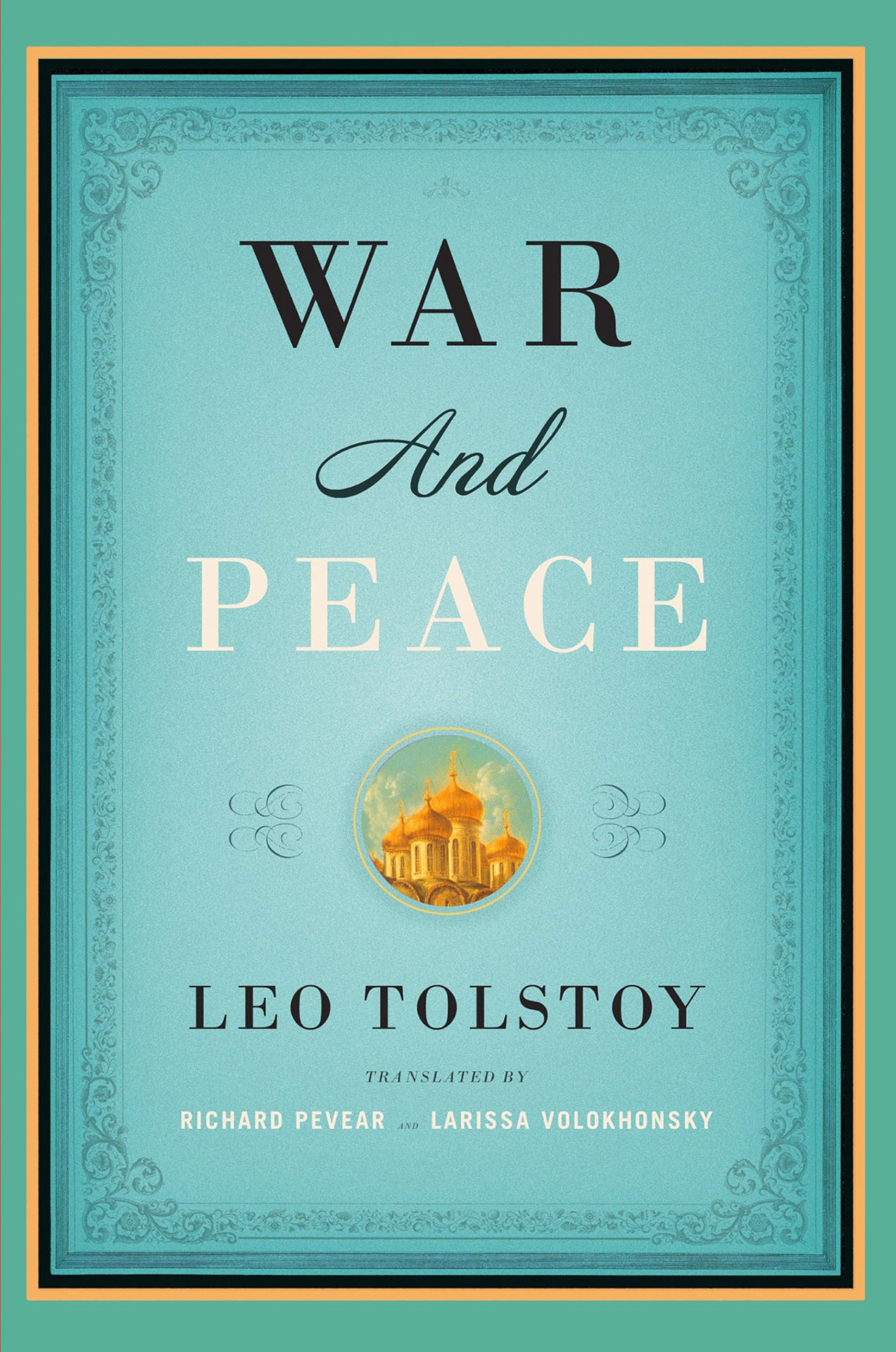 Book cover: "War and Peace."
