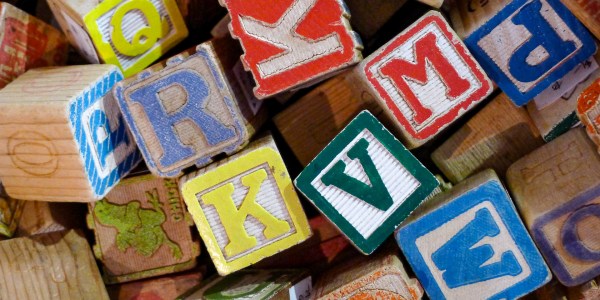 Alphabet blocks.