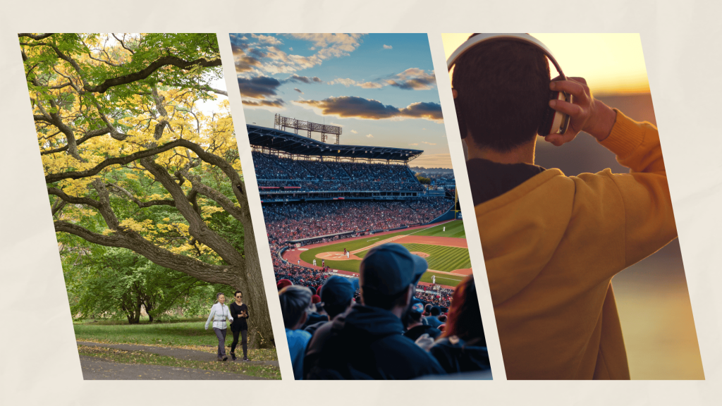 An outdoor museum, rooting for the away team, and an alt-rock anthem