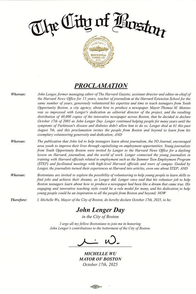 John Lenger proclamation.