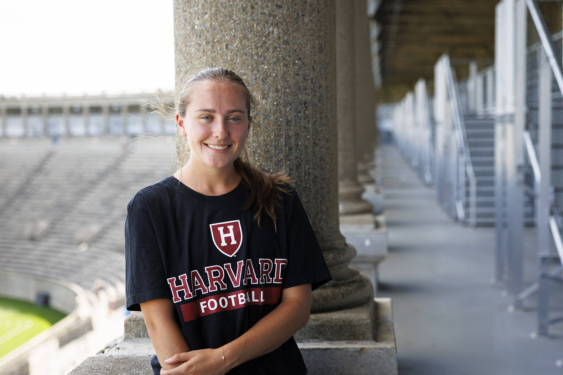 Katie Patton scores historic first in Harvard football program - Harvard Gazette