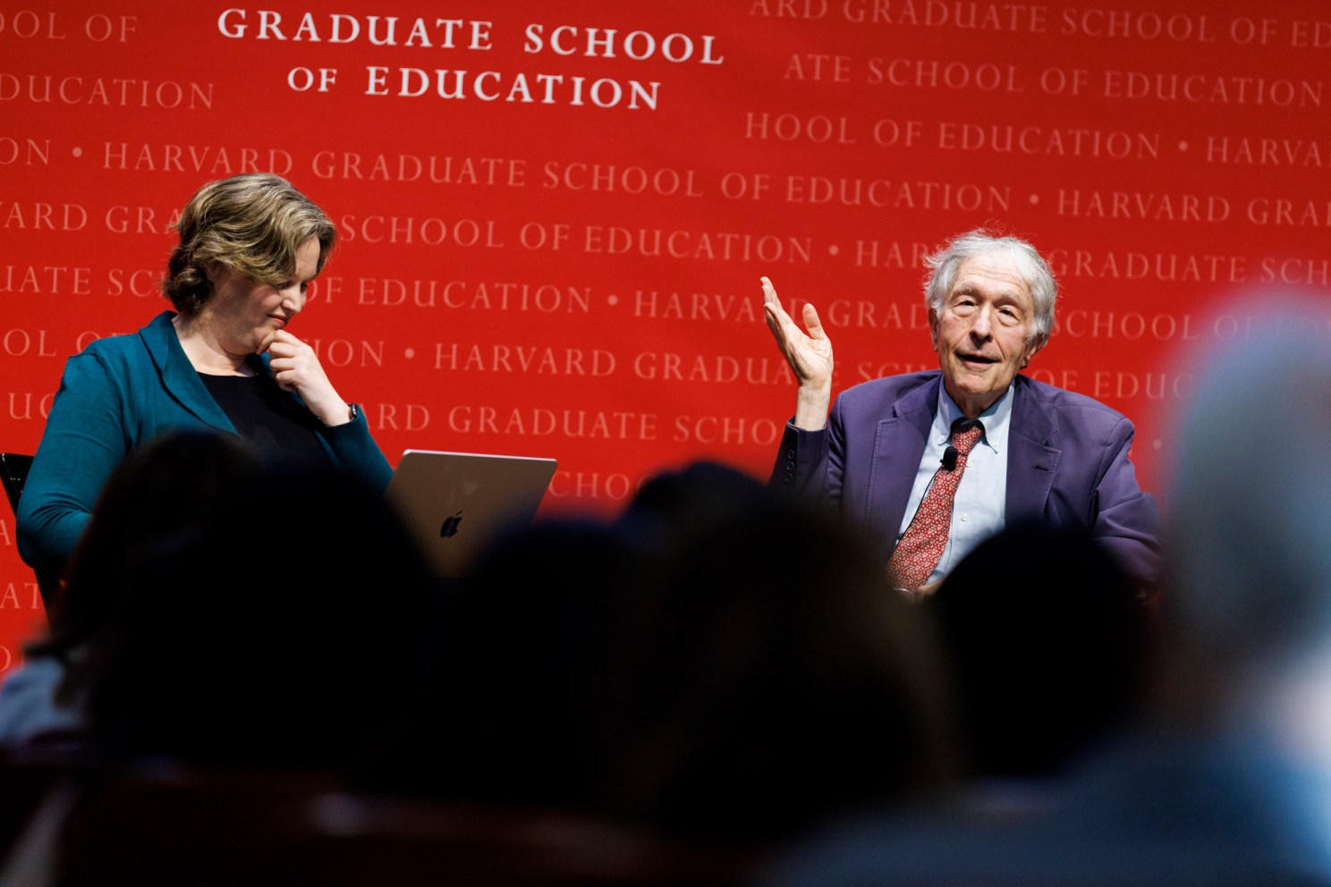 Anthea Roberï»¿ts, a visiting professor of law at Harvard Law School  and Howard Gardner (right)