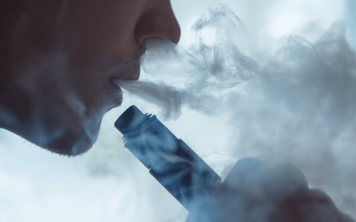 a person vaping