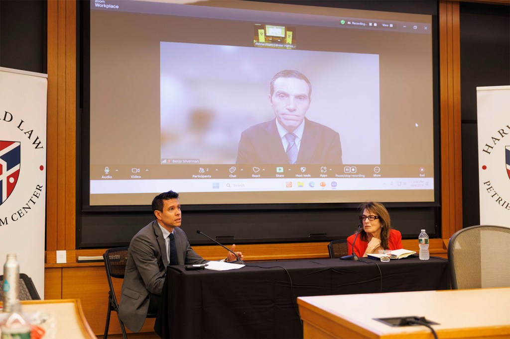 Francis Shen (from left), Benjamin Silverman, and Nancy Gertner.
