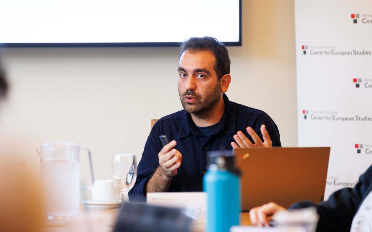 Sotiris Sideris speaking during the event.