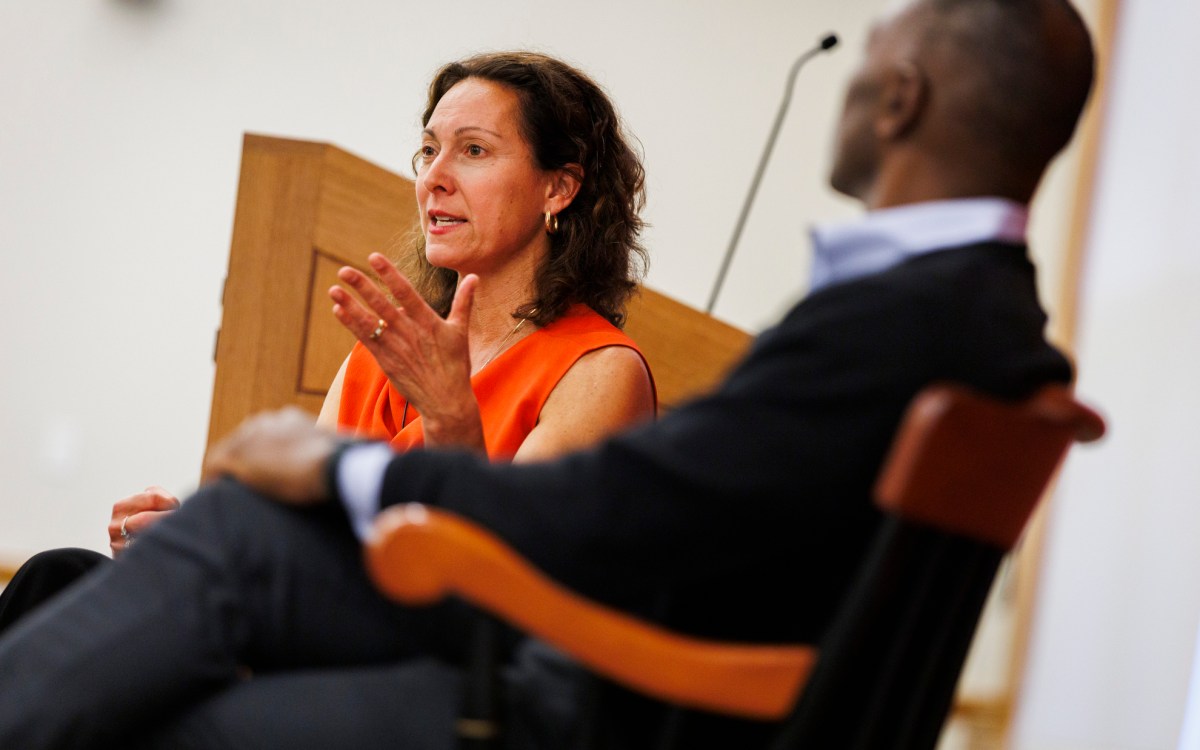 Emily Bazelon with Guy-Uriel Charles, Charles J. Ogletree, Jr. Professor of Law, Harvard Law School