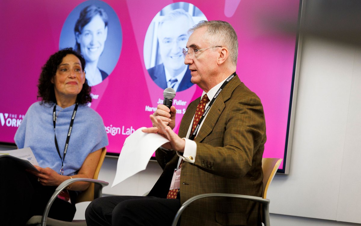 Lisa Gevelber (left) and Joseph Fuller.