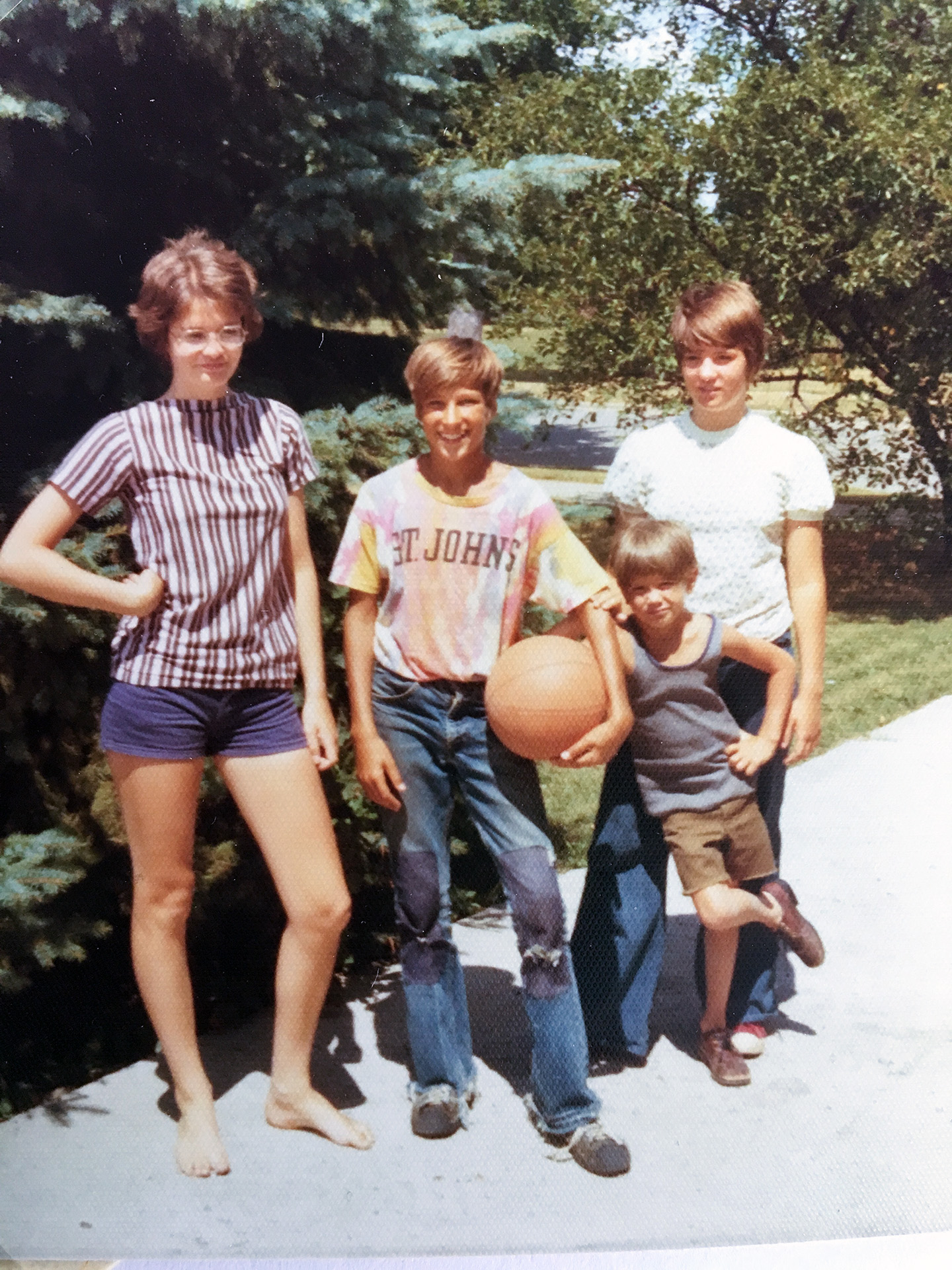 Michael VanRooyen as a youth with step-siblings.