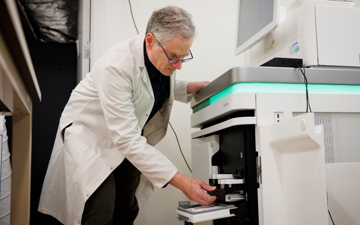 Eric Pierce using a NovaSeq 6000 machine