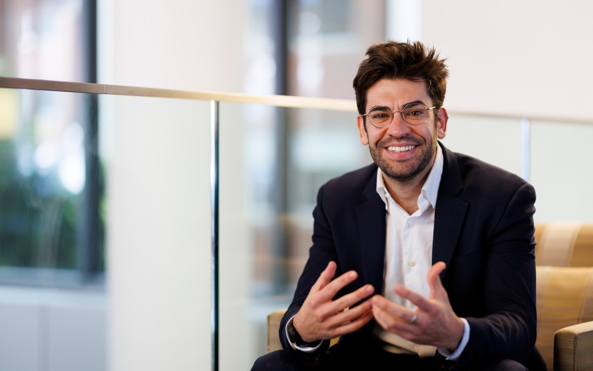 Ely Sandler sitting in a chair.