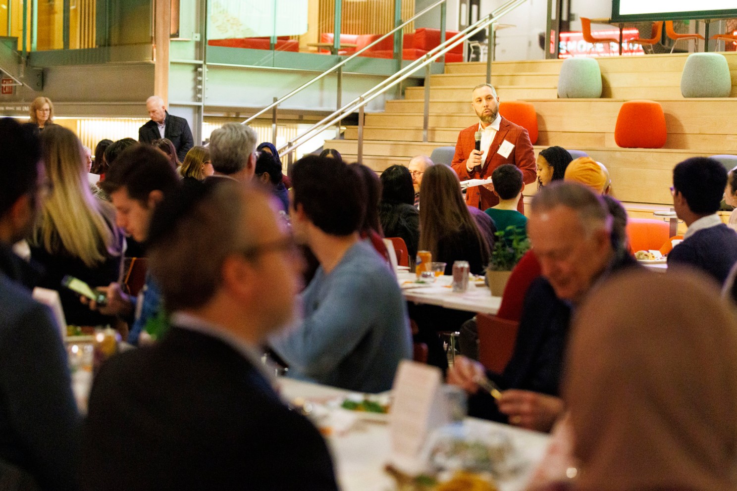 Rabbi Getzel Davis speaks at interfaith event.
