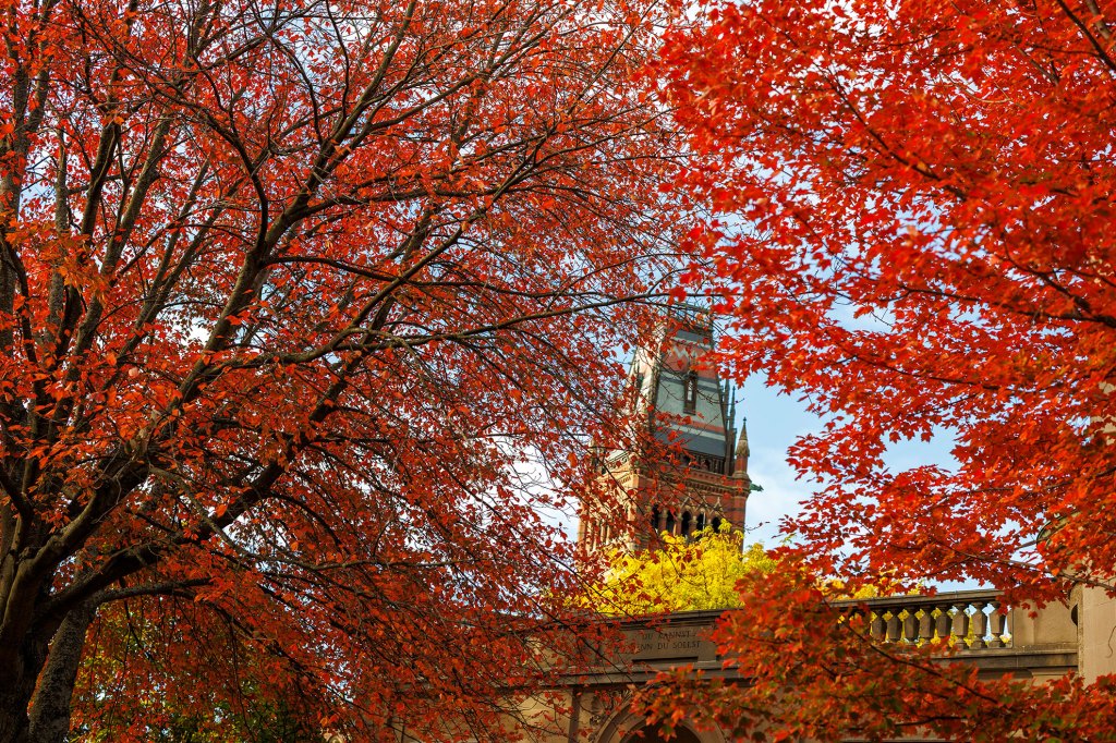 Memorial Hall tower.