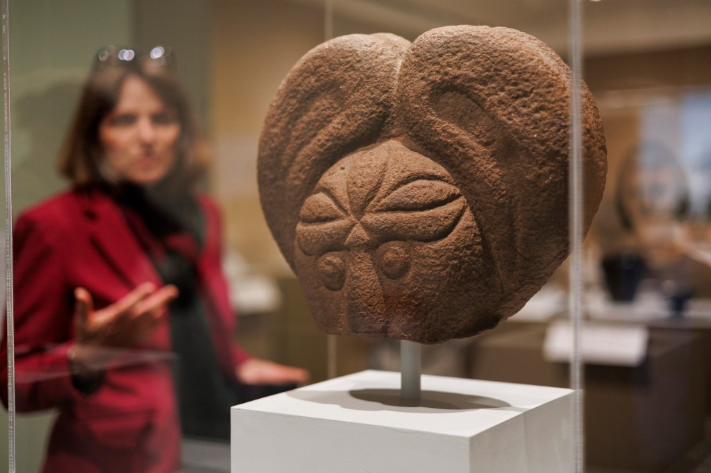 Sandstone Head from 450–380 BCE, found in Germany