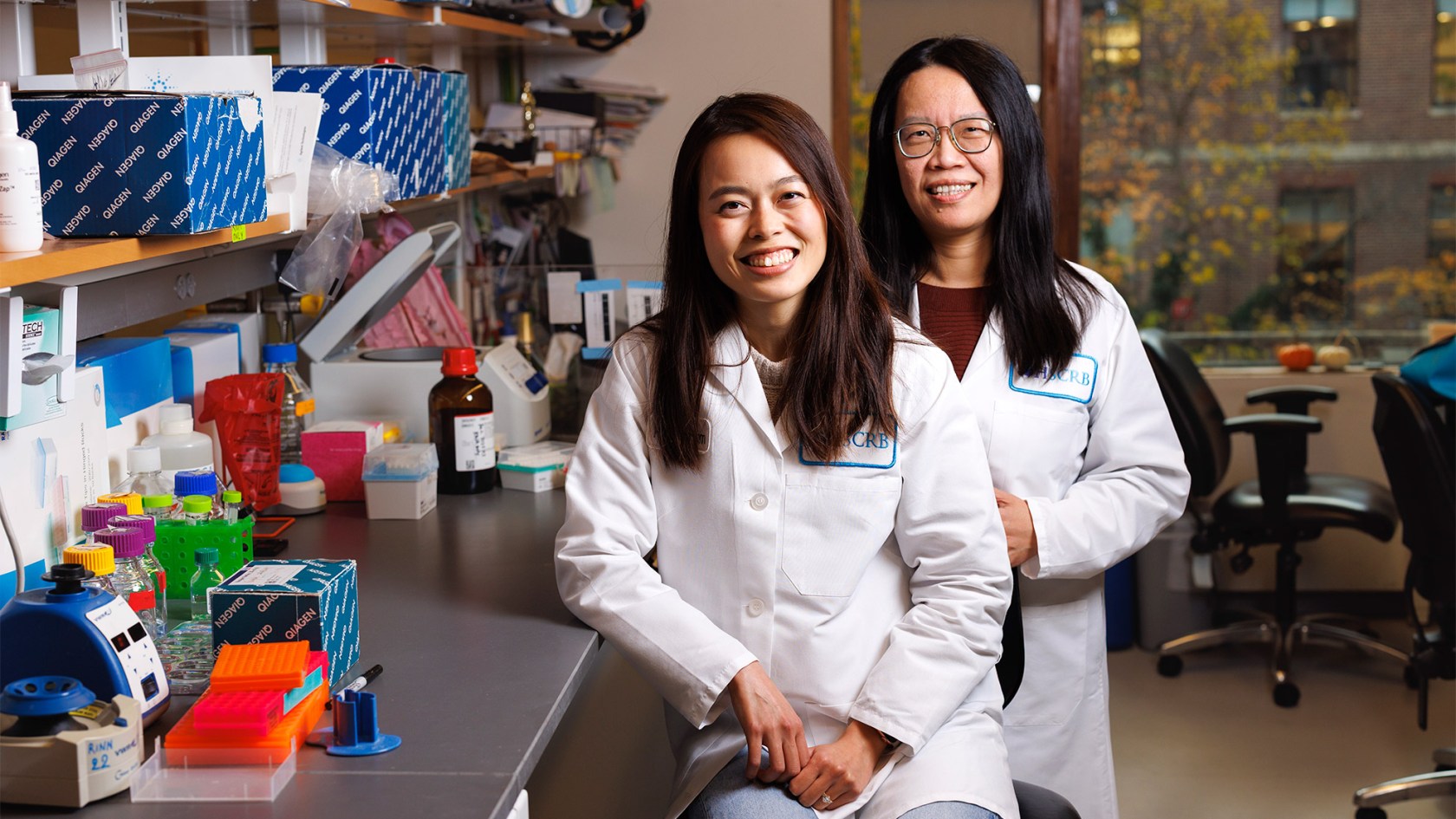 Hannah Tam (from left) and Ya-Chieh Hsu.