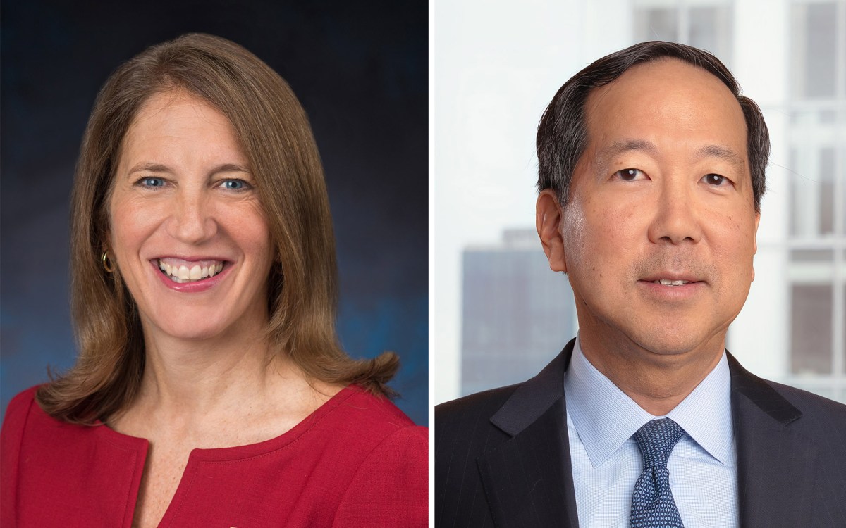 Sylvia Mathews Burwell ‘87 and Michael S. Chae ‘90 .