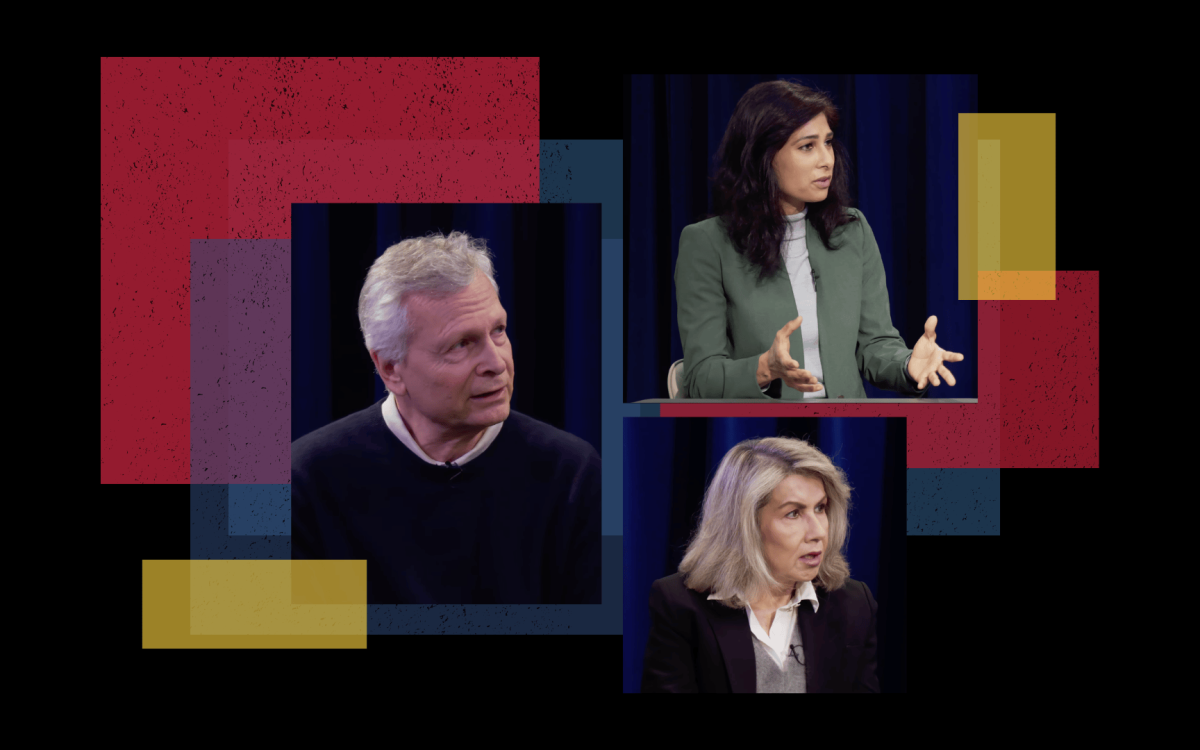 Dani Rodrik (left), Gita Gopinath, and Carmen Reinhart.