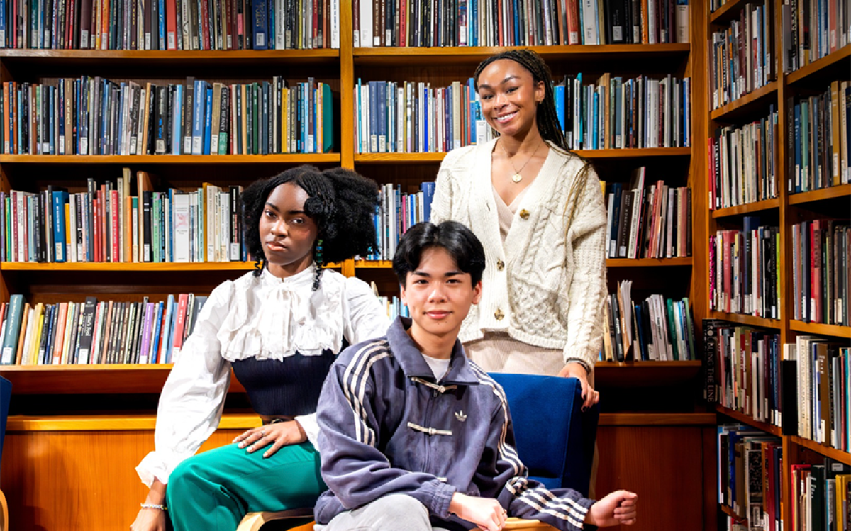Salome Agbaroji (left), Evan Wang, and Alyssa Gaines.
