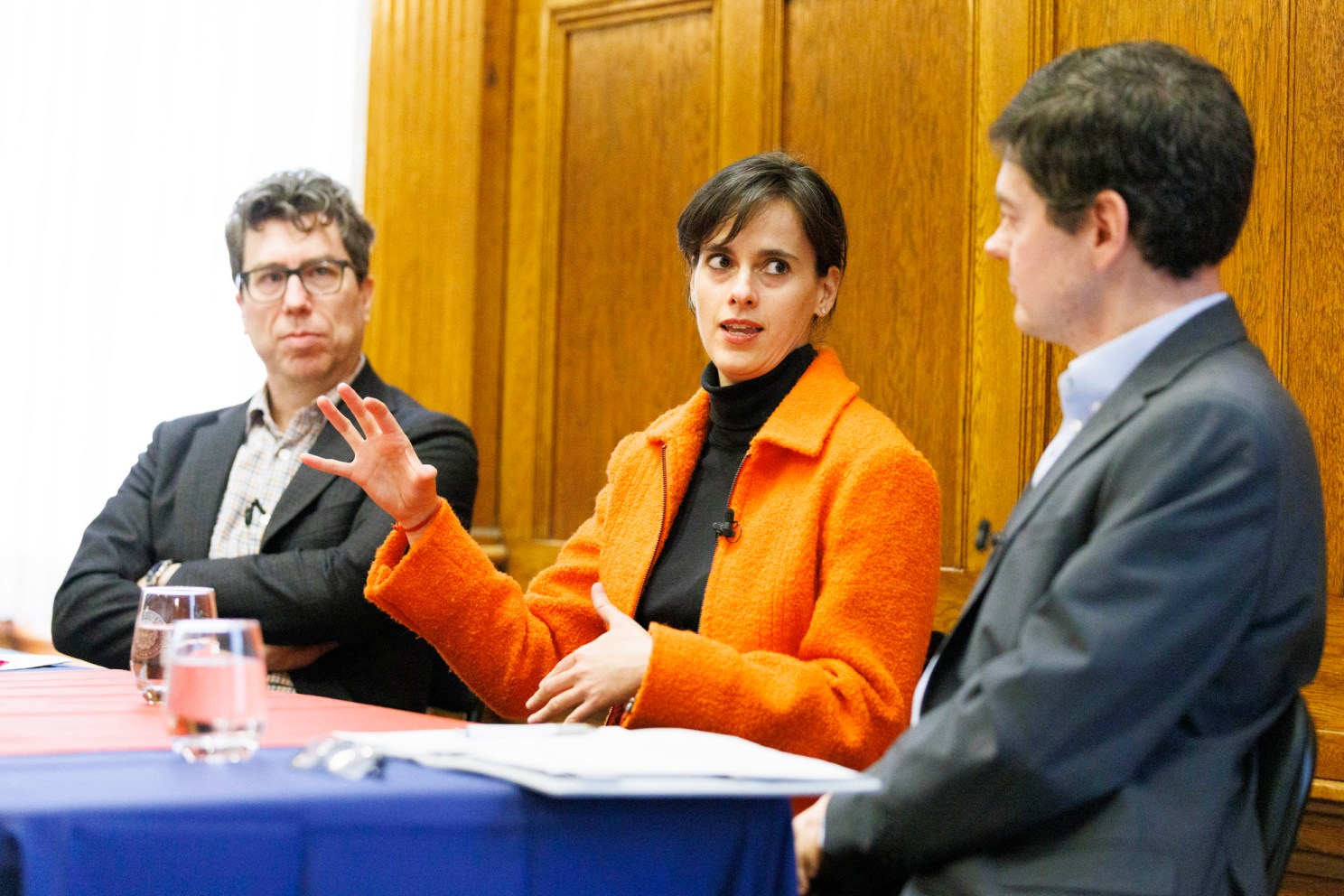 Jonathan Zittrain (left), Carissa Véliz, and Eric Beerbohm.