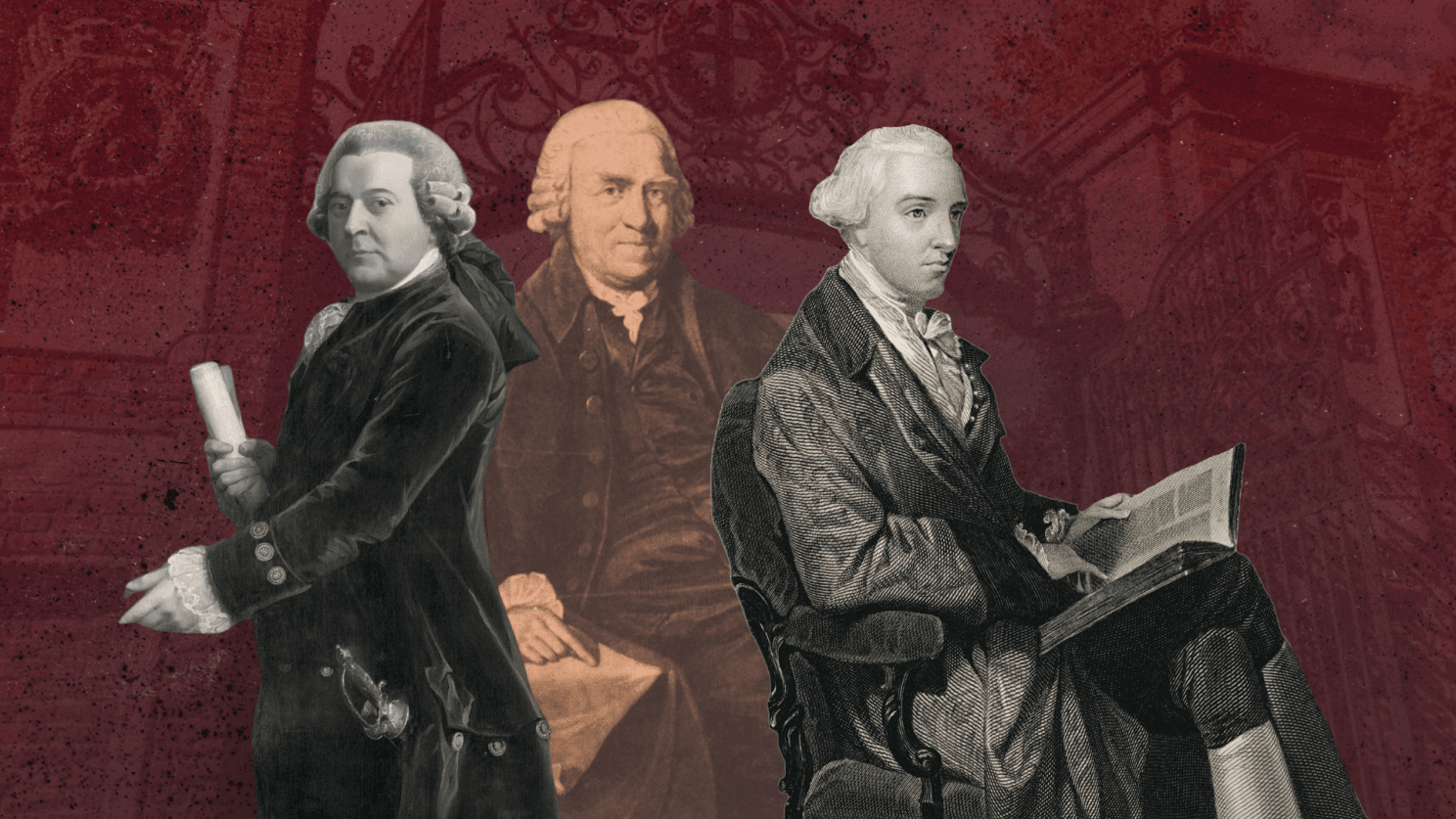 John Adams, Samuel Adams, and John Hancock