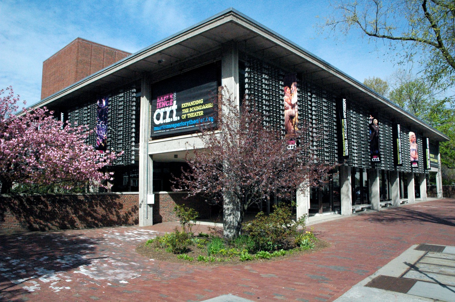 The exterior of the Loeb Drama Center, where A.R.T. will produce its final shows in the coming year before moving to its new home in Boston.