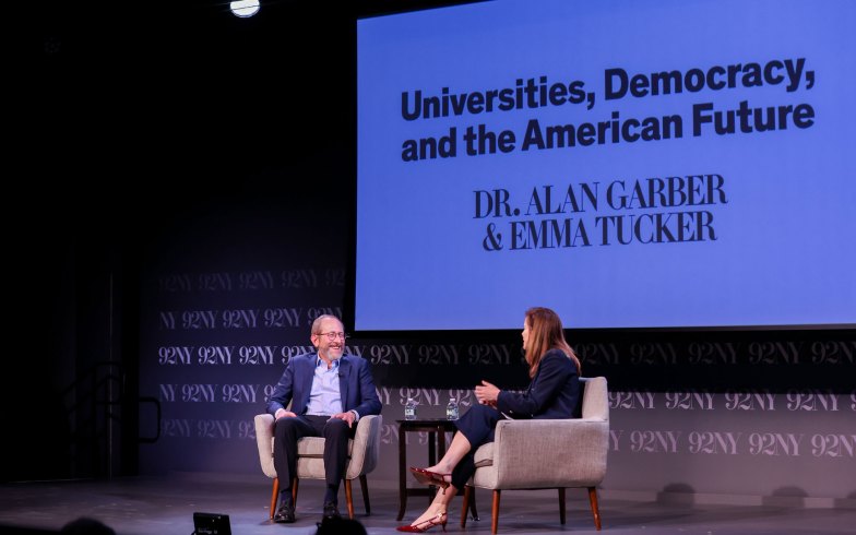 Alan Garber with Emma Tucker.