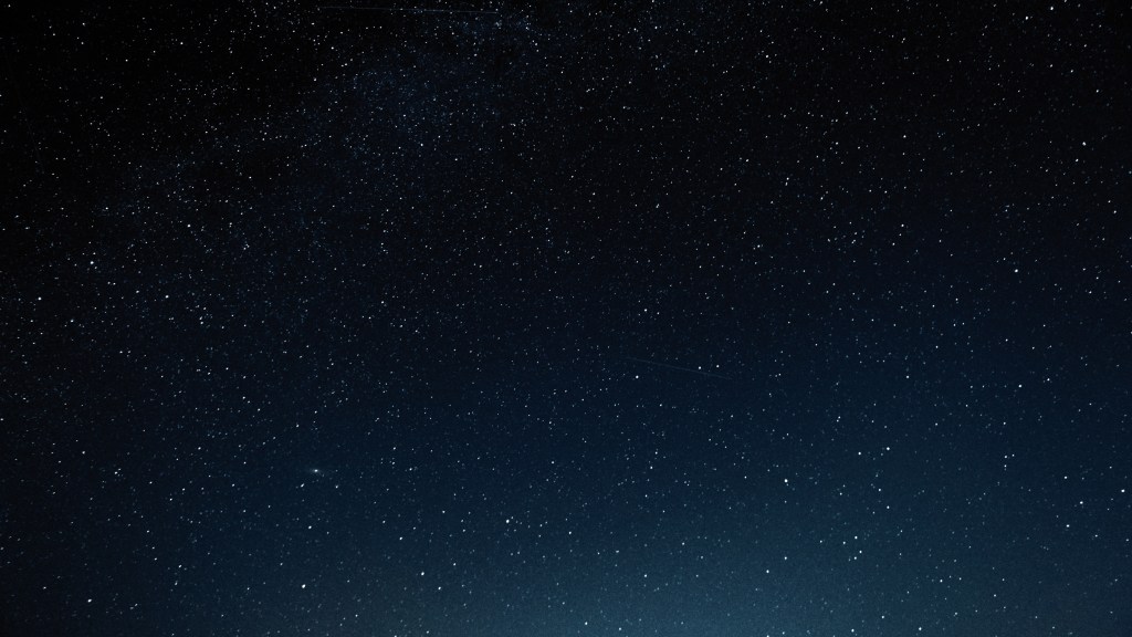 Black starry sky.